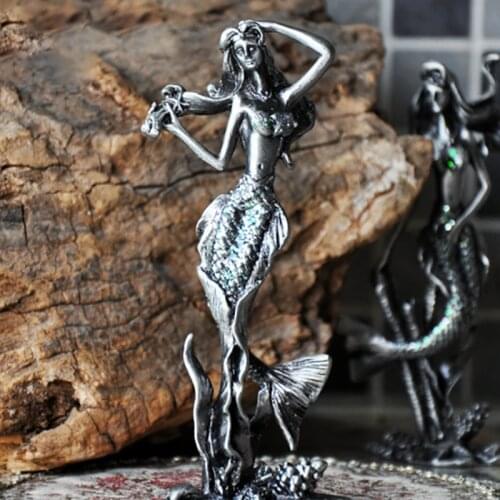 Gothic Classical Mermaid Statue Sailor Moon Sculpture Home Decoration Movable Doll Desktop Doll Crafts Novelty Gift