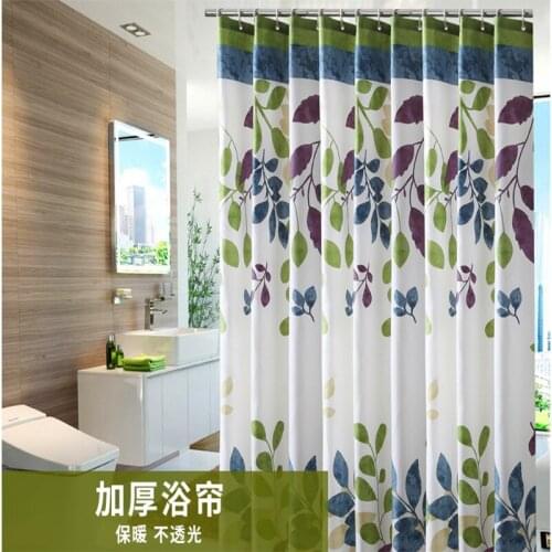 Leaves Shower Curtain Polyester Waterproof Mildew Home Shower Curtain Bathroom Partition Waterproof Shower Curtain