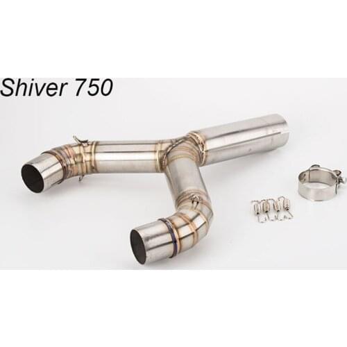 Motorcycle modified exhaust pipe muffler shiver750 stainless steel connecting pipe SHIVER 750 middle section