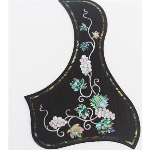 Rosewood acoustic guitar pickguard, with abalone and mother of pear inlay, self sticker