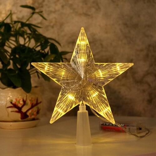 New Year Decoration Christmas Tree Five-pointed Star LED Lights String Garland Fairy Lights Home Decoration Christmas Ornament