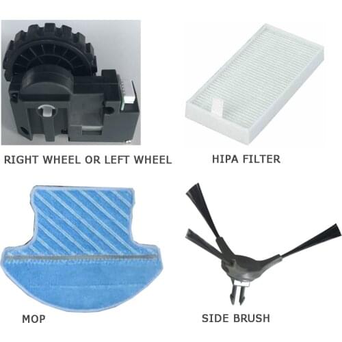 Original accesseries of CLEANMATE QQ5/QQ6 wheel +mop + side brush +mop +filter , all are originall spare part