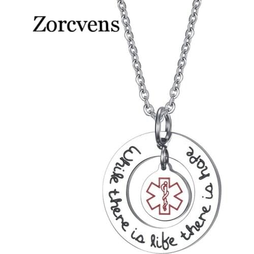 ZORCVENS Exclusive Medical Alert ID Necklaces & Pendants for Women Jewelry