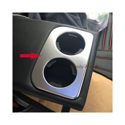 Fit For Subaru Forester 2016 2017 Matt Chrome Interior Rear Side Cup Holder Trim