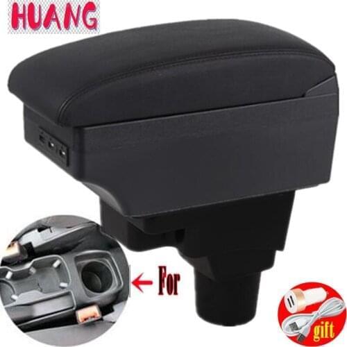 For Chevrolet Aveo Sonic Lova T250 T300 armrest box central Store content Storage box Interior Storage box parts USB LED