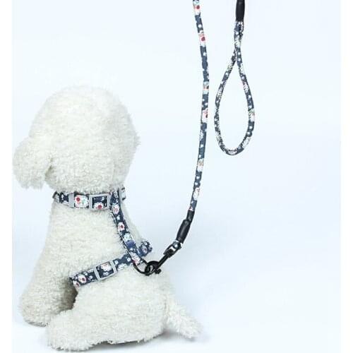 Portable cat traction rope Adjustable Pet Vest Dog Cat Protective Anti-Escape Vest Harness Soft Adjustable Pet Walking Leash