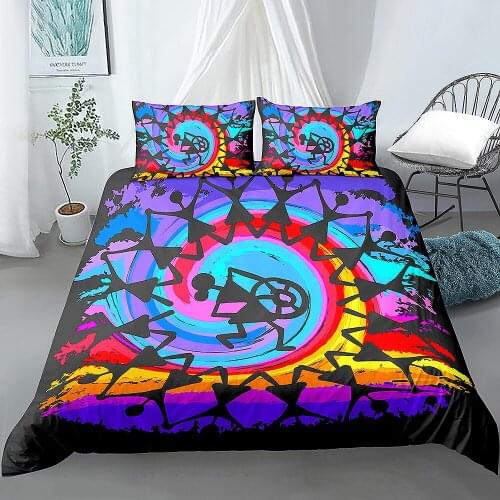 Ancient Egypt Africa Style Pattern Quilt Covers Comforter Bedding Sets for Home Bedroom Duvet Cover Bed Decor US King Queen Size