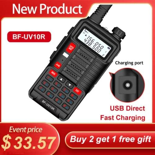 Baofeng Walkie Talkie UV10R VHF UHF Dual Band Two Way CB Ham Baofeng Station UV 10R USB Charging Portable Radio For Hunting