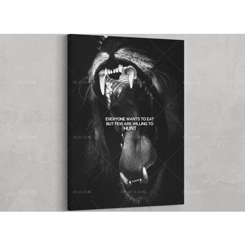 Modern Home Decor Posters Animals Poster Lion Hunt Success Posters And Print Art Wall Art Canvas Painting Picture Living Room