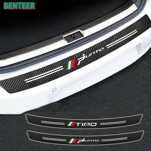 Carbon fiber Car bumper protector sticker for fiat punto TIPO
