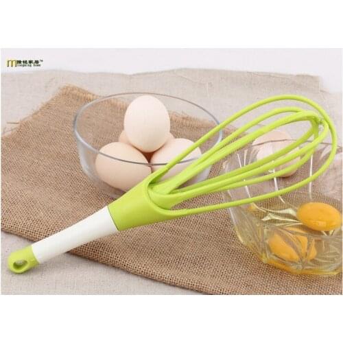 1PC New Style Silicone Egg Beaters Kitchen Tools Hand Egg Mixer Cooking Foamer Wisk Cook Blender Silicone with PP Handle LB 136