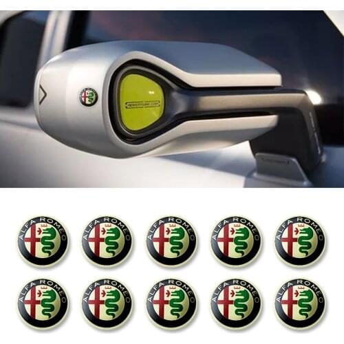 10 Pcs 14mm Car Key Sticker Random Stickers Logo Decals for Alfa Alpha Romeo 159 147 156 Giulietta 147 159 Mito KEYRING