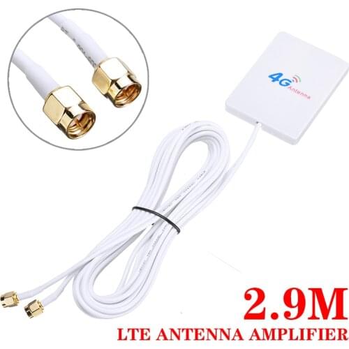 28dBi 4G Antenna Signal Amplifier 4G External Double SMA Mobile Router Broadband Cable WiFi Connector LTE Antennas Aerial