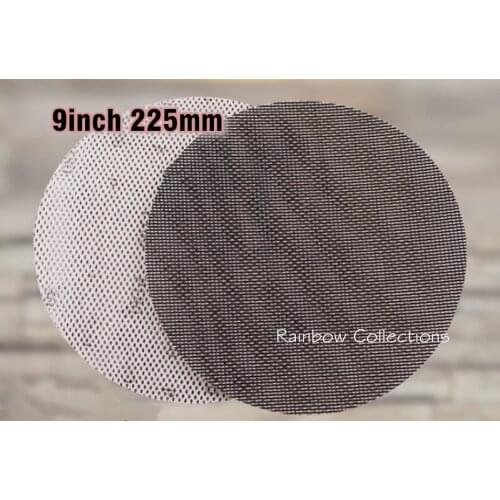 5pcs 9Inch 225mm 120-320 Grit Mesh Cloth Abrasive Disc Dust Free Sanding Discs Anti-blocking Dry Grinding Sandpaper
