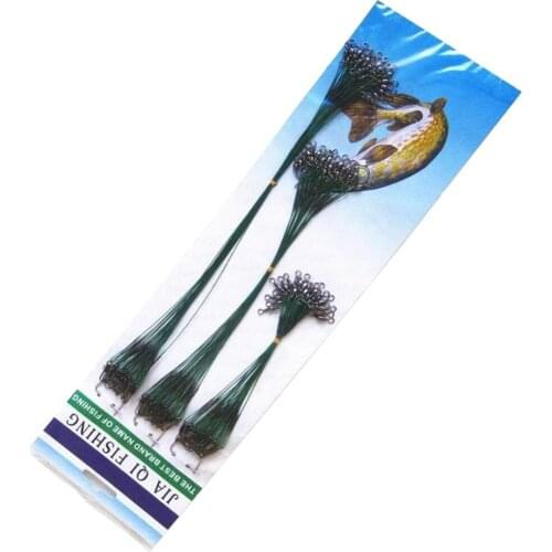 60/72/100pcs Fishing Leashs Stainless Steel Leader Wire Fishing Line Trace 15/20/25cm Leash Fishing Supplies