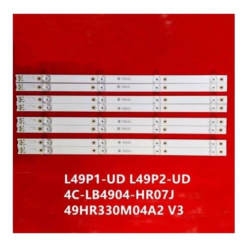 8 pieces led backlight for THOMSON 49UD6596 4LEDS 45.3CM
