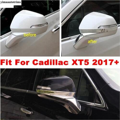 ABS Accessories Exterior Refit Kit Fit For Cadillac XT5 2017 - 2021 Door Rearview Mirror Anti-rub Rubbing Cover Trim