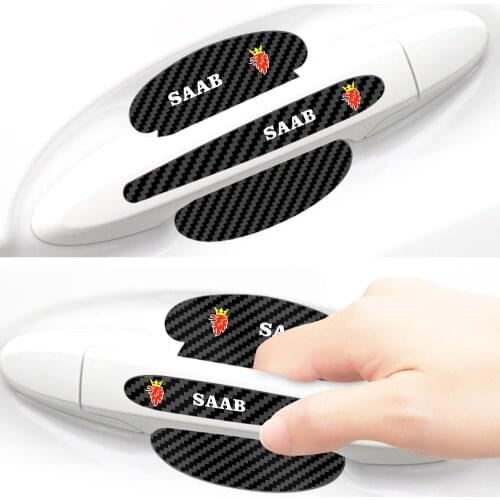 Car Door Sticker Carbon Fiber Scratches Resistant Cover Car Handle Protection Film For Saab 9-3 9-5 900 9000 93 95 Auto Parts