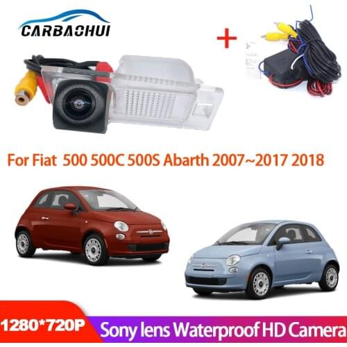 Car Fish Eyes Night Vision Waterproof Car Reversing Back Up Camera For Fiat 500 500C 500S Abarth 2007~2018 CCD HD high quality