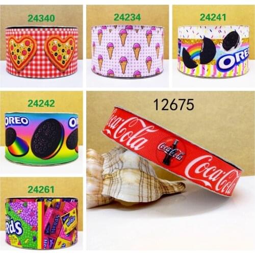 Free shipping 50 yard per printed grosgrain ribbon