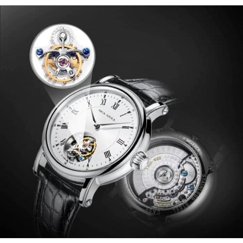 Seagull Mens Luxury Tourbillon Mechanical Watch Automatic Watch Mens Business Sapphire Waterproof Casual Watch Mens Watch