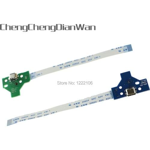 ChengChengDianWan 15sets=60pcs USB Charging Port Socket For PS4 controller 12pin 14pin usb charge port with board flex cable