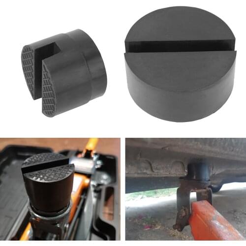 Black Slotted Floor Jack Pad Universal Rubber Pad Car Lift Jack Stand Car Repair Tools Frame Rail Adapter