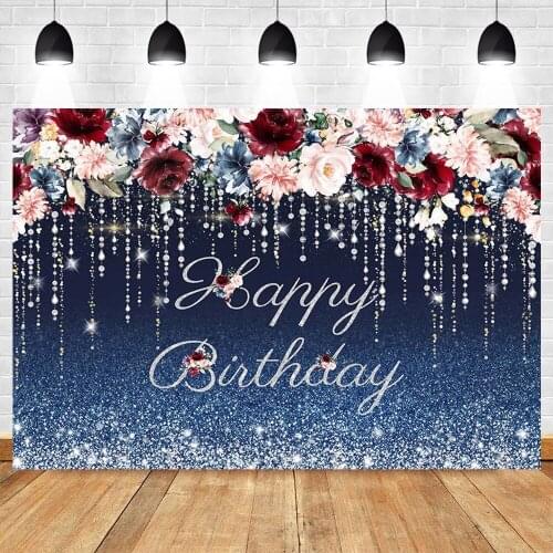 Baby Birthday Backdrop Wedding Photocall Pink Flower Floral Photographic Photography Background For Photo Studio Photophone Prop