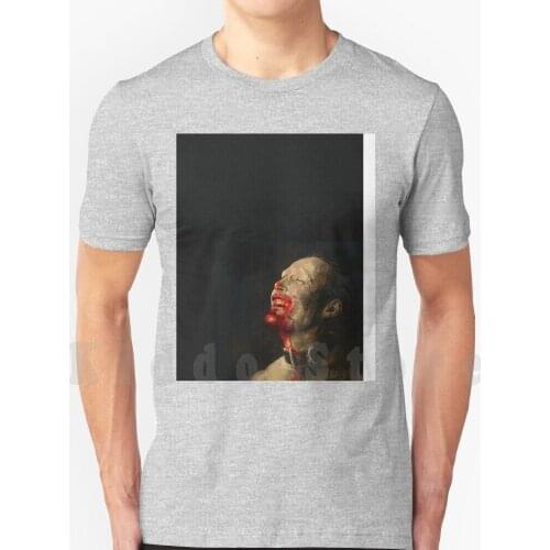 Hannibal T Shirt Diy Big Size 100% Cotton Hannibal Mads Mikkelsen Blood Cannibal Hannibal Lecter
