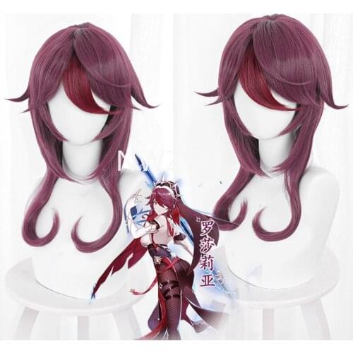 Genshin Impact Rosaria Cosplay Women Wig violet Wig Cosplay Game Cosplay Wigs Heat Resistant Synthetic Wigs Halloween