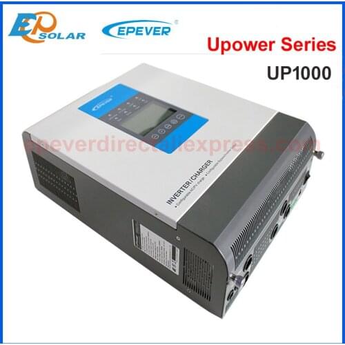 Hybrid Upower Inverter 1000VA Off Grid Pure Sine Wave DC 12V/24V input to AC output MPPT Solar panels Battery Charger