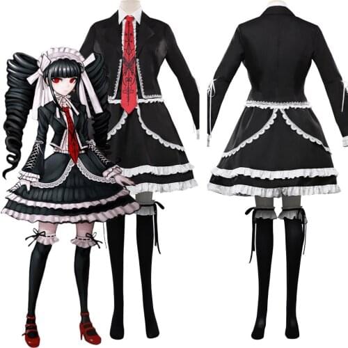 Anime Danganronpa Cosplay Celestia Ludenberg Costume Uniform Suit Dress Props Outfits Halloween Carnival Costumes