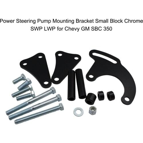 For Chevy Big Block Power Steering Pump Bracket Black Long/WP 396 427 454 502#3833 Car Styling