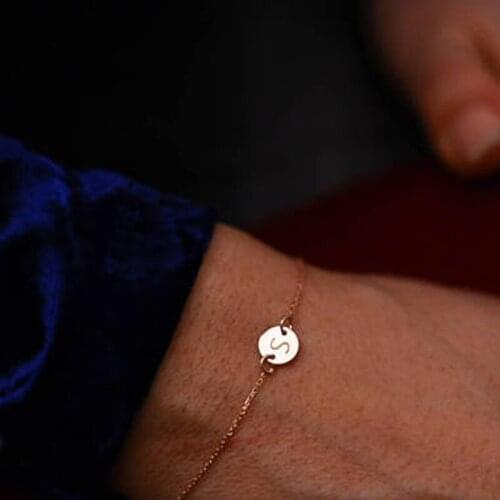 Fashion Gold Color 26 Letter Bracelet & Bangle For Women Simple Adjustable Name Bracelets Pulseras Mujer Jewelry Party Gift 2020