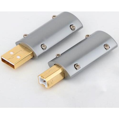 Monosaudio A50G/B50G HI-END 24K Gold Plated USB2.0 Plug USB A Connector DIY Hi Fi USB Cable Gold Plated Bronze USB Cover
