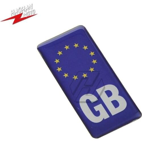 Motorcycle GB Euro Badge Sticker for Number-plate Vinyl Europe Legal Decal