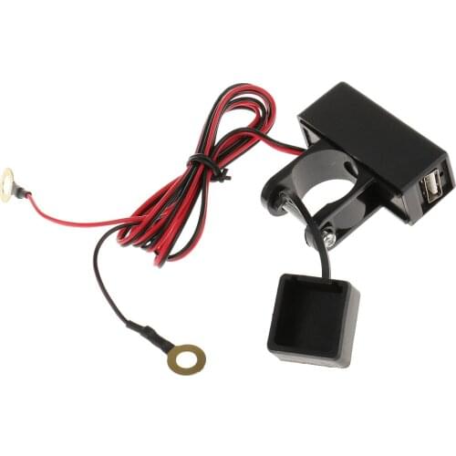 Motorcycle USB Mobile Phone Power Supply Charger Port Socket 12V Waterproof