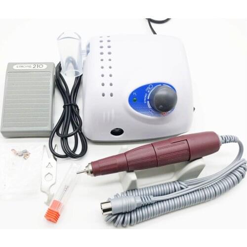 NEW 45K Strong 102LN Handpiece Strong 210 Control Box for Manicure Electric Nail Drill Milling Manicure Machine Polish Nail File