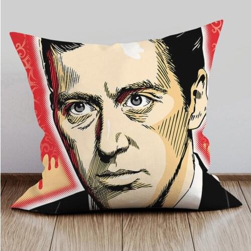 Al Pacino Marlon Brando Portraits Cushion Covers Godfather Posters Art Decorative Pillow Case For Sofa Couch Car