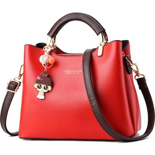 New one-shoulder Ladies handbag PU leather European and American fashion casual handbags crossbody bag leiou 25X12X20cm