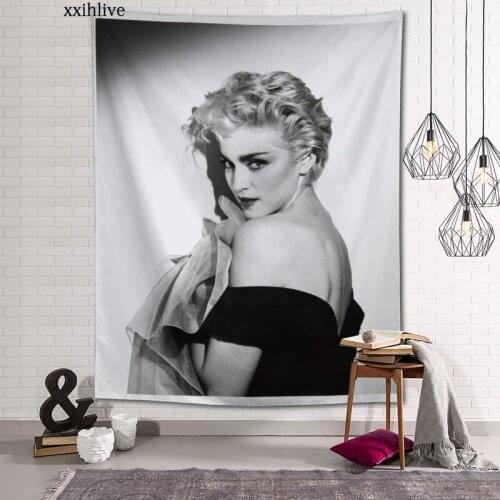 New Madonna Singer Tapestry Customizable Bohemian Wall Hanging Room Carpet HD Tapestries Art Home Decoration Accessories