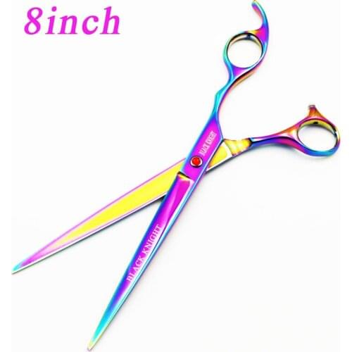 8 Inch Pet Scissors Dog Grooming Cutting Scissors Professional Shears Hair Hairdressing Barber Salon Multicolor