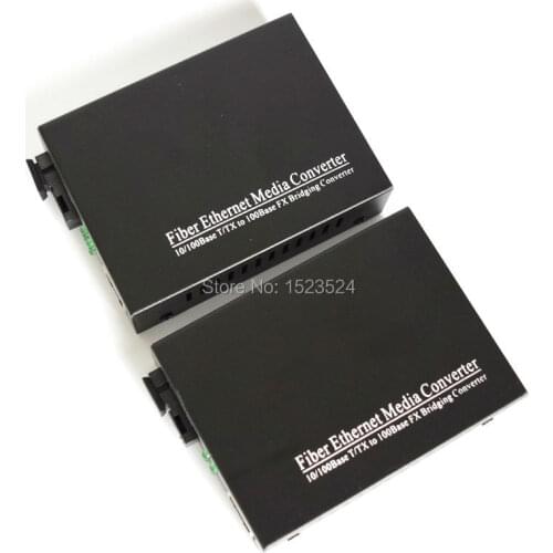 High Quality 10/100Base-TX to 100Base-FX Optical Fiber Media Converter 25km SC 10/100M Singlemode Single Fiber