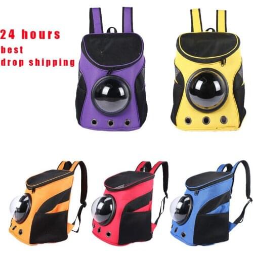 Pet Carrier Premium Canvas Space Capsule Kitten Cat Dog Carrier Backpack Outdoor Puppy Pet Travel Bag Breathable