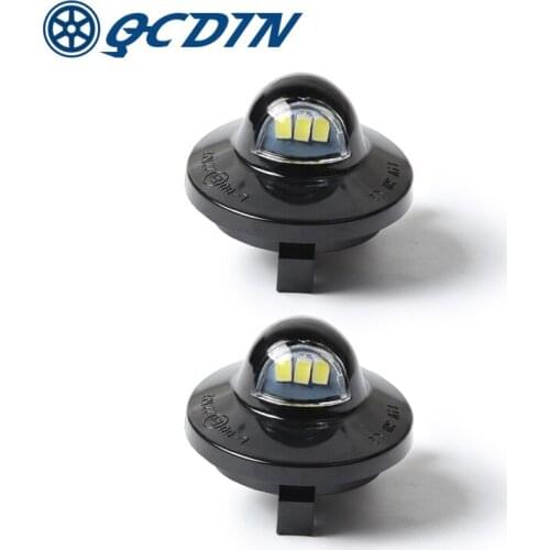 QCDIN 1 Pair Led License Number Plate Lamp For Ford F-150 F-250 F-350 F-150 Heritage White 12V 6000K Car Signal Lights