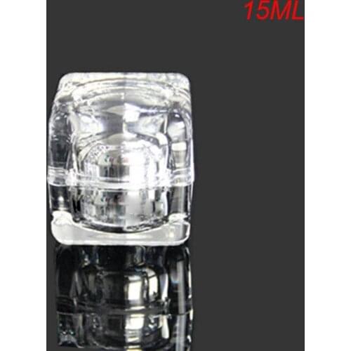 15G silver square shape cream bottle cream jar Cosmetic Jar Cosmetic Packaging cosmetic container