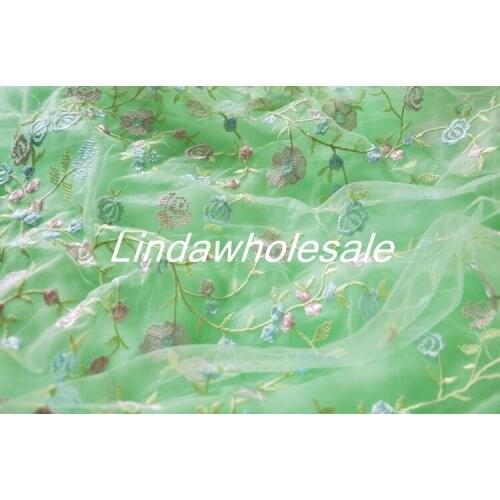 Net yard jacquard lace embroidered fabric,Handmade DIY kids skirt clothing fabric,130cm*50cm/pcs