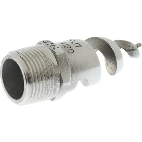Spiral Cone Atomization Spray Nozzle 3/4 inch /Male/ 316L Stainless Steel 120 Degree Spiral Nozzle
