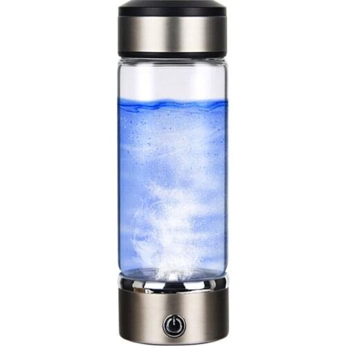 USB Rechargeable Smart Hydrogen Rich Water Cup Electrolysis Generator Ionizer Bottle High Borosilicate Glass Drinking Fitting