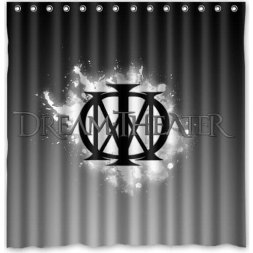 Dream Theater Printing Waterproof Shower Curtain 100% Mildewproof Polyester Fabric Bath Curtains 72x72inch With 12 Hooks
